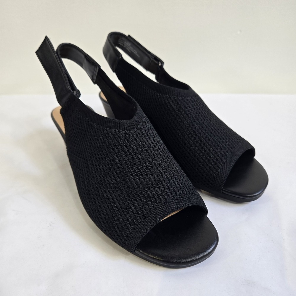 Bella Vita Womens 8W Black Knit Marin Sandal NWB